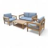 Cherry 4-Piece Outdoor Lounge Set — Solid Timber Frame with Premium Cushions