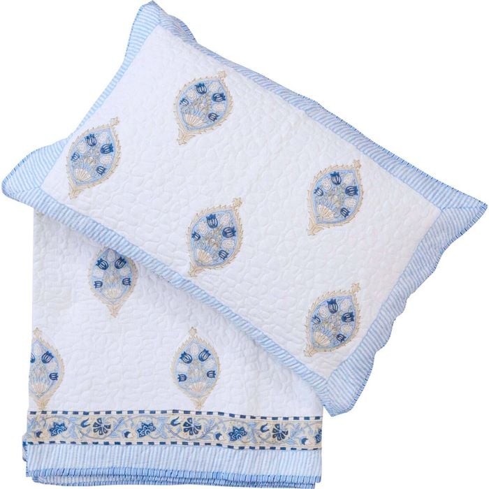 LVD Cotton Bedspread/Quilt w/ 2 Pillow Shams Set Queen/King - Maya
