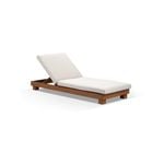 Outdoor Santorini Sun Lounge In Teak Look Aluminium