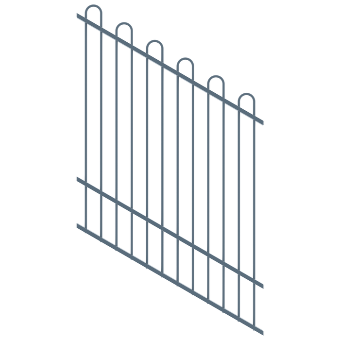 ProtectorAl 0350-1200W x 1500H Deep Ocean Loop Top Pool Fence Panel Raked 16-30º
