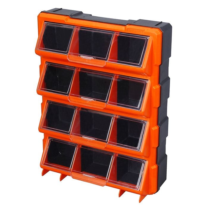 TACTIX 12 Bin Flip Lid Cabinet