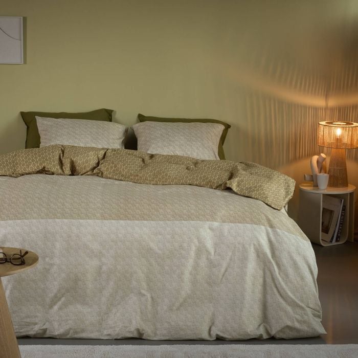 Sanna Gold Quilt Cover Set - Queen