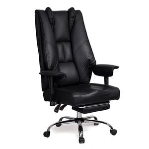 Levede High Back Pu Leather Executive Desk Chair Adjustable Armrests Black