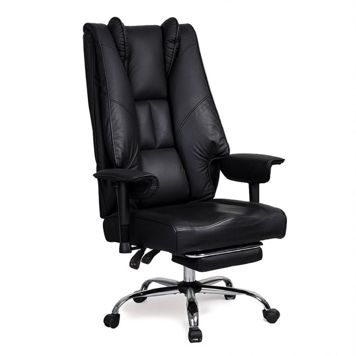 Levede High Back Pu Leather Executive Desk Chair Adjustable Armrests Black