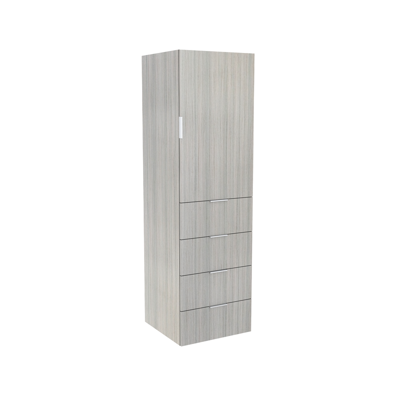 Lugna 2048 x 600 x 580mm Mist 3 Shelf 3 Drawers Right Hinged Door Storage Cabinet