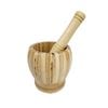 2pc Kitchenware Co Bamboo Kitchen Mortar And Pestle Grinding Set 10cm