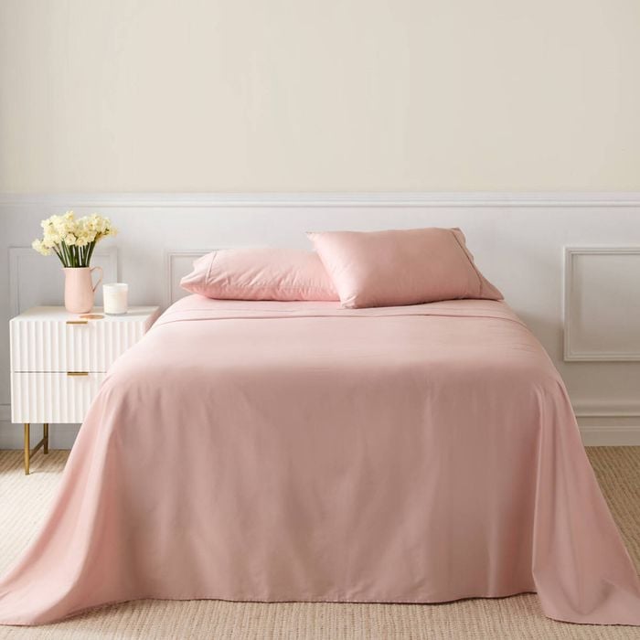 Ashton Single Bed Sheet Set Ballet Pink Myhouse
