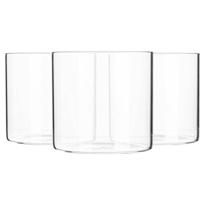 Argon Tableware Glass Storage Jars - No Lid - 550ml - Kitchen Utensils Pot Bathroom Storage Open Container Glass Jar - Set Of 6