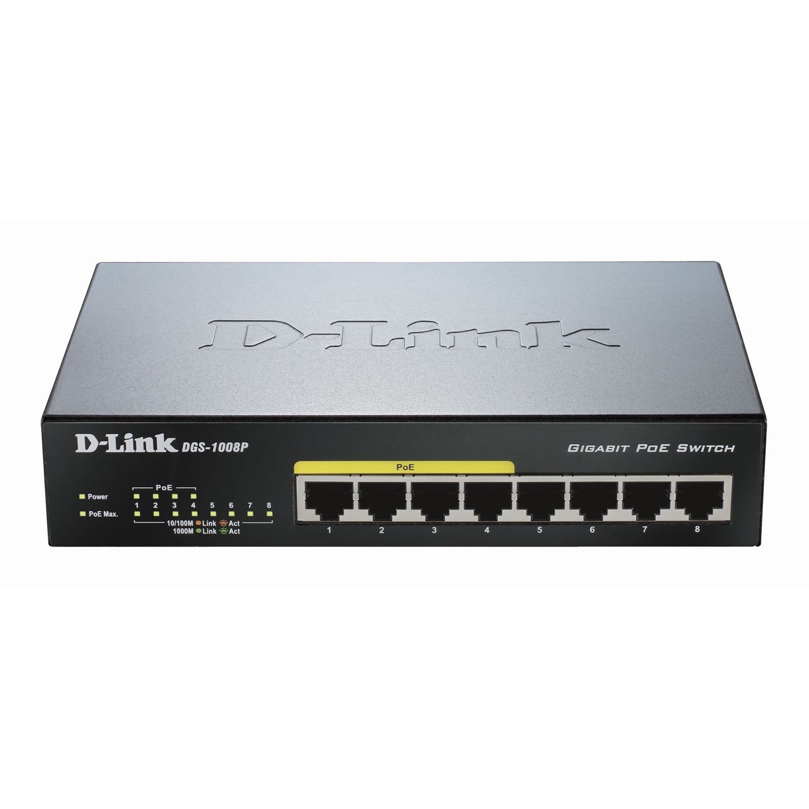 D-Link 8 Port Metal Housing Gigabit PoE Unmanaged Switch product image