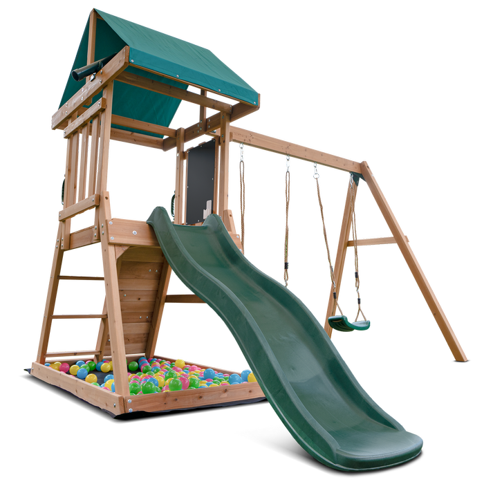 Lifespan Kids Greenvale Play Centre with 1.8m Green Slide