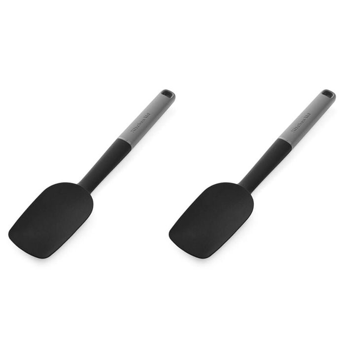2PK KitchenAid Classic Silicon Spoon Spatula/Turner Utensil Charcoal Grey