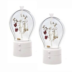 SOGA Jewellery Storage Box White 360 Degree 2 Tier 2 Pack