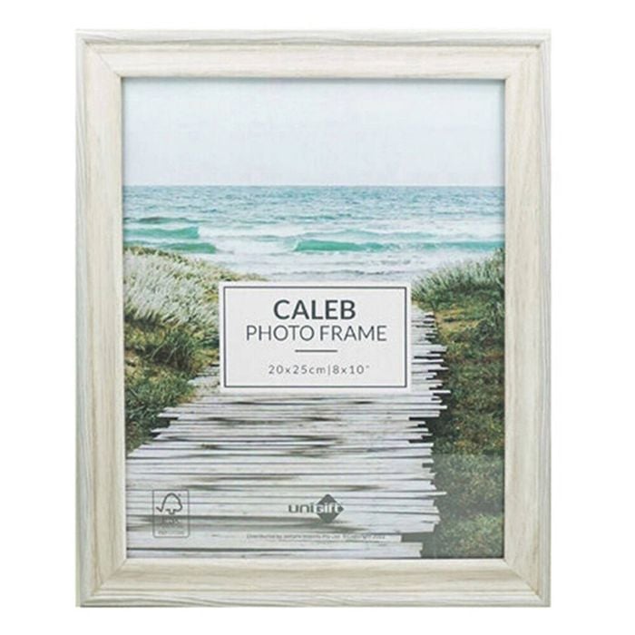 Unigift Caleb Wooden/Glass Picture Photo Frame 20x25cm Grey/Cream