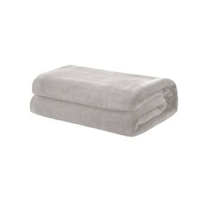 Soft Coral Fleece Throw Rug/Blanket 160 x 220 Stone
