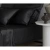 Bedding Co. Fitted Sheet 100% Mulberry Silk 20 Momme Black Single