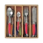 24pc Chateau Laguiole Stainless Steel Cutlery Set - Multicolour