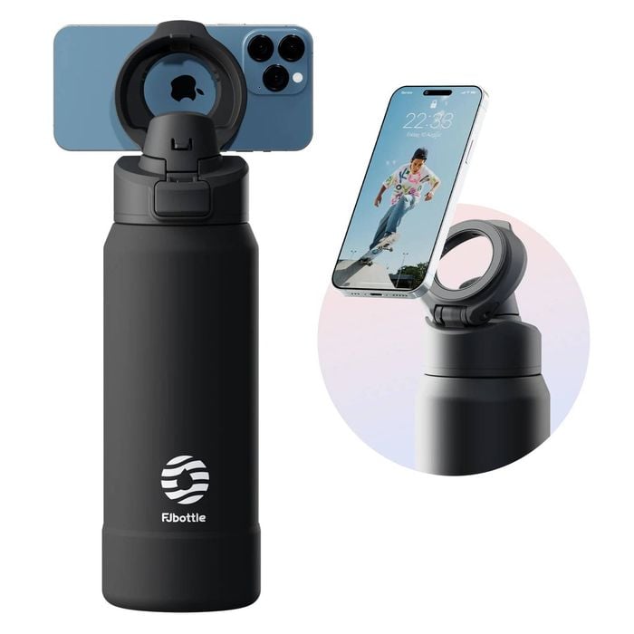 950ml magnetic thermos water bottle black
