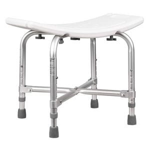 Heavy Duty Braced Shower Bench Seat - Lightweight, Rustproof Aluminium Frame with Non-Slip Feet