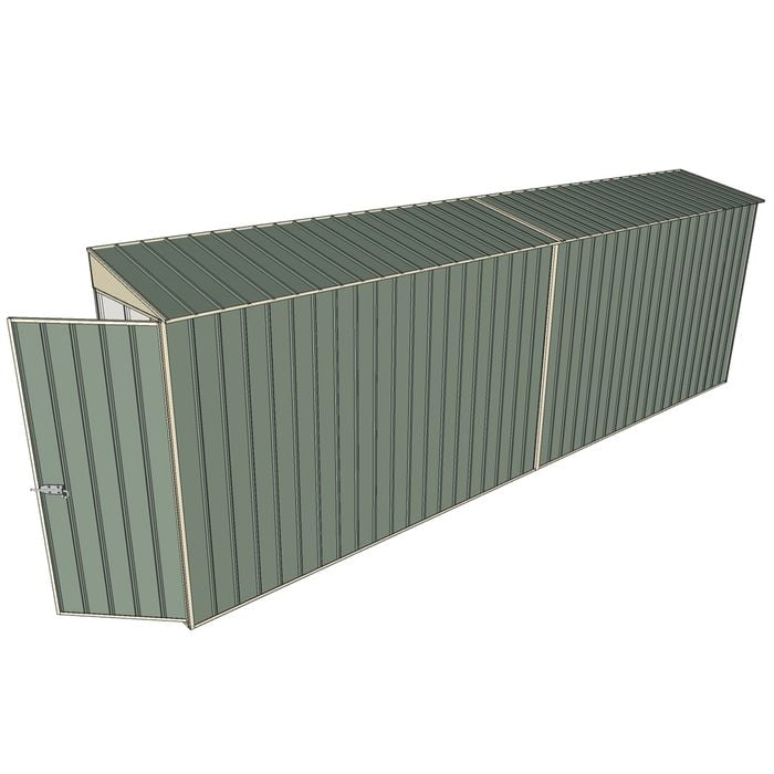 Build-a-Shed 0.8 x 6 x 2m Hinged Door Tunnel Shed - Green