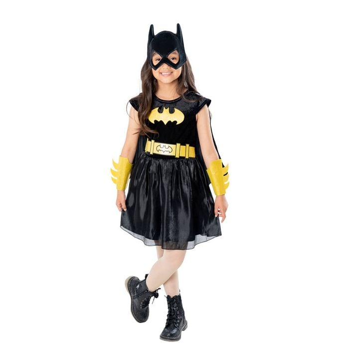 Dc Comics Size 7-8y Batgirl Deluxe Kids Costume Party Dress Up Cosplay Black