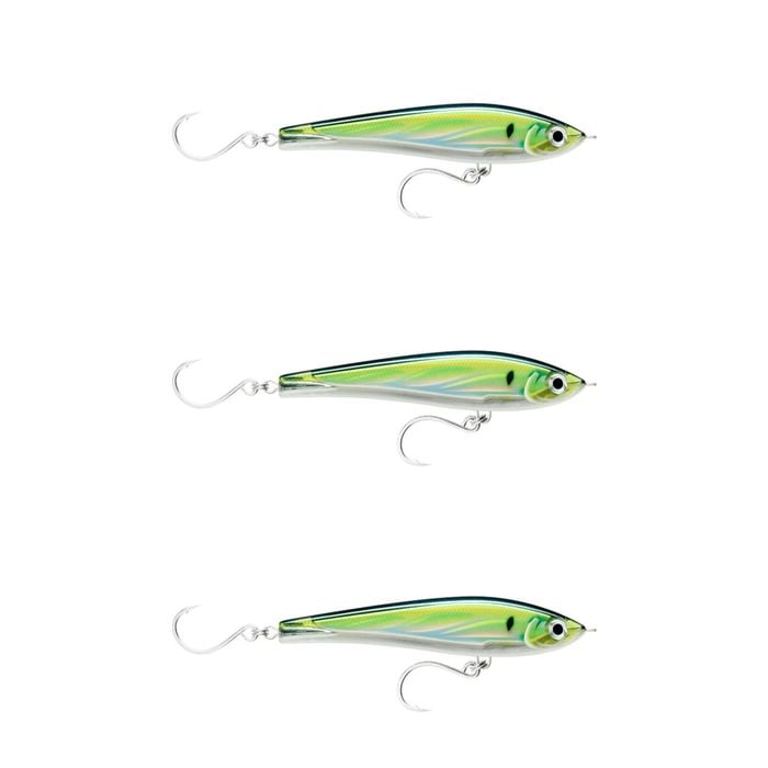 3x Rapala 17cm X Rap Magnum Stick Slow Sink Bait Fishing Lures - Pilchard