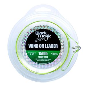 Black Magic Wind On Tough Trace Monofilament Fishing Leader 150lb