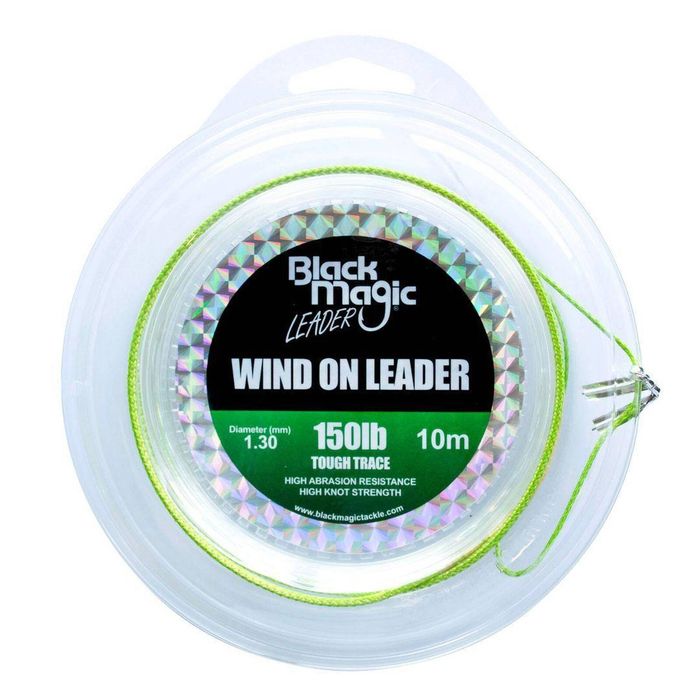Black Magic Wind On Tough Trace Monofilament Fishing Leader 150lb