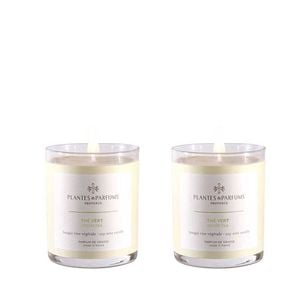 Set of 2 - 180g Perfumed Hand Poured Candle - Green Tea