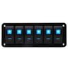 Exotronic 12/24V 6x LED Rocker Marine Switch Panel