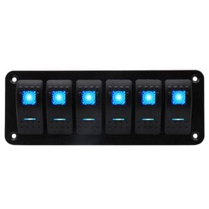 Exotronic 12/24V 6x LED Rocker Marine Switch Panel