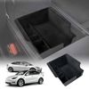 Tesla Model 3 2017-2023 and Model Y 2021-2025 Flocked Center Console Armrest Organizer