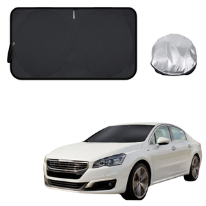 Front Windscreen Sun Shade for Peugeot 508 2010 - 2018 (W23) - Standard 150 x 85 cm - Black