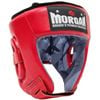 Morgan Platinum Open Face Leather  Head Guard [large  Red]