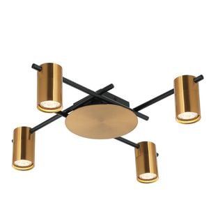 CLA Lighting Tache Interior Spot Ceiling Light (with Adjustable Antique Brass 4 Heads) IP20