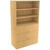 Lugna 1536 x 900 x 380mm Sand Ready to Assemble Robe Insert 2 Shelf 3 Drawer Unit