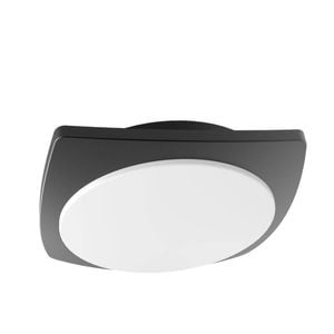 CLA Lighting Ulan Exterior LED Square Wall Ceiling Light IP65 Dark Grey