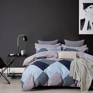 CleverPolly Print Microfibre Quilt Cover Set - Jay - King