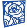 ProtectorAl 300-1200 x 300-1200mm Light Blue/Gloss White Roses Unframed Composite Deco Panel