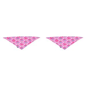 2x Splosh Christmas Holly Pet/Animal Dog Cotton Bandana Neck Collar 70x25cm Pink