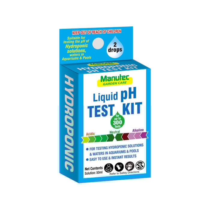 Manutec 50ml Hydroponic Liquid pH Test Kit