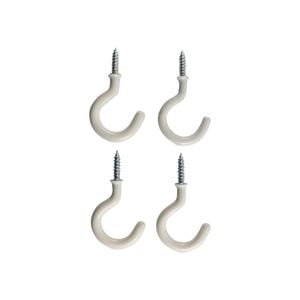 Everhang 21mm White PVC Cup Hook - 4 Pack