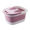 Foot Spa Water Pedicure Foldable Bucket Folding Massage Footbath Soaking Basin (Pink)