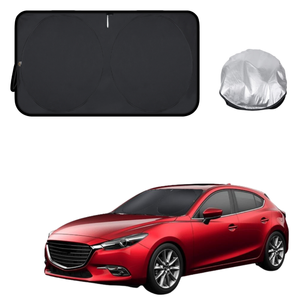 Front Windscreen Sun Shade for Mazda 3 2014 - 2018 (BM BN) - Standard 150 x 85 cm - Black