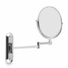 P&P Silver Extendable Wall Mount Double Sided Vanity Mirror Chrome Finish Design