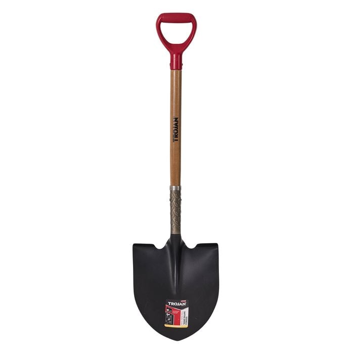 Trojan Round Mouth Shovel Timber D-Handle