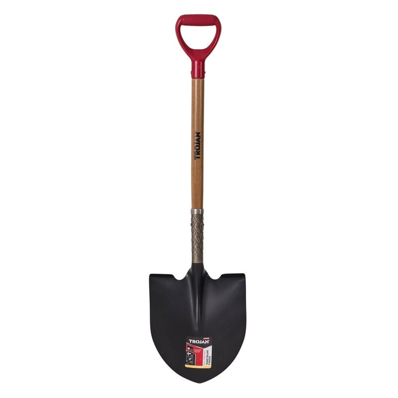 Trojan Round Mouth Shovel Timber D-Handle
