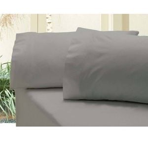 Bloomington Revive 400TC Cotton Sateen Combo Fitted Sheet Set King (No Flat) Koala Grey
