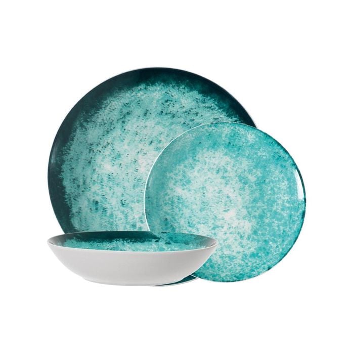 Ambrosia Reef 12 Piece Dinner Set Teal