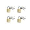 Syneco 20mm Brass Padlocks - 4 Pack