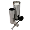 Barelli Stainless Steel Toilet Brush and Roll Holder Combo
